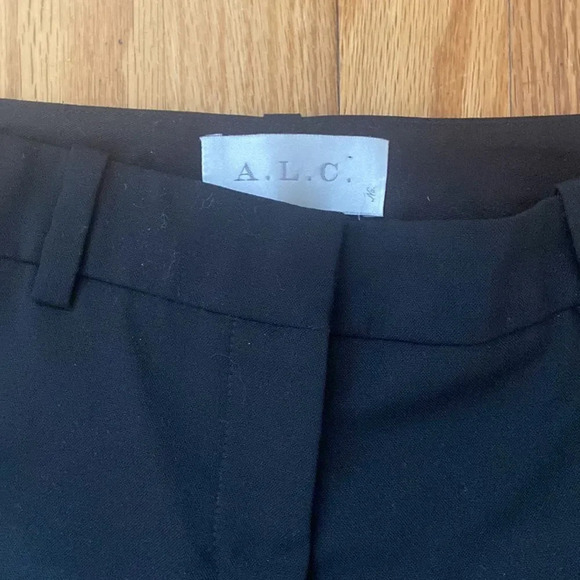 ALC sz 2 wool blend trousers slacks black excellent pre owned condition pockets - Picture 2 of 6